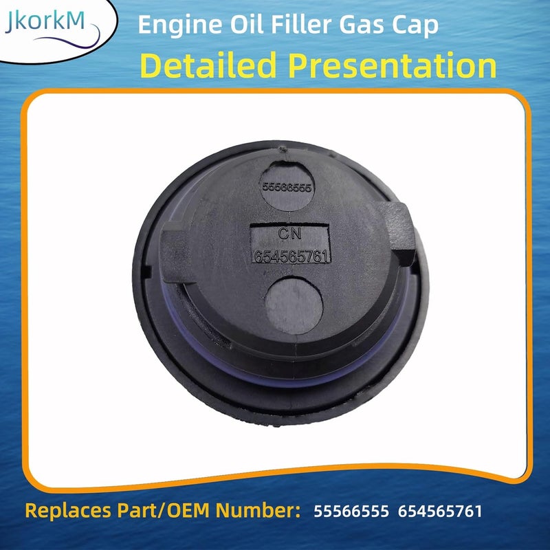 JkorkM 55566555 Engine Oil Filler Cap, Engine Oil Cap Black Fits 2008-2013 Chevrolet Cruze 1.4L 1.8L OEM 654565761. - Image 5